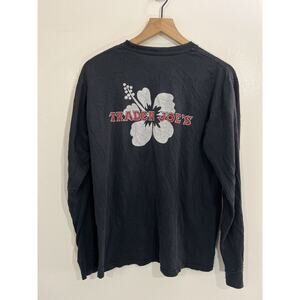Trader Joe’s Long Sleeve Sleeve T Shirt L Y2K 90s Casual Crew Sk8 Street Red